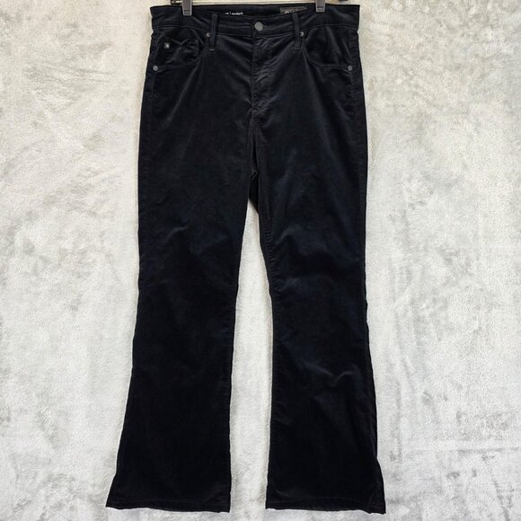 AG Adriano Goldschmied Farrah Boot Jeans Womens 30 Black Velvet High-Rise Fit - Picture 1 of 12